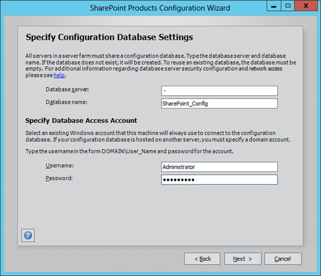 Share point product configuration wizard